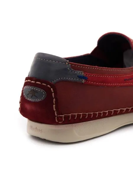 mocasines fluchos komodo rojos de piel