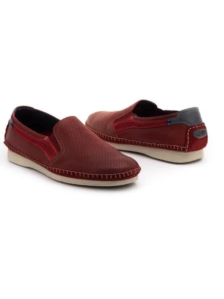 mocasines fluchos komodo rojos de piel