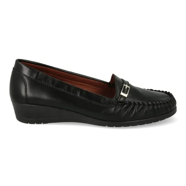 MOCASINES MUJER CUÑA NEGRO MOD. MARION