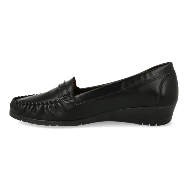 MOCASINES MUJER CUÑA NEGRO MOD. MARION