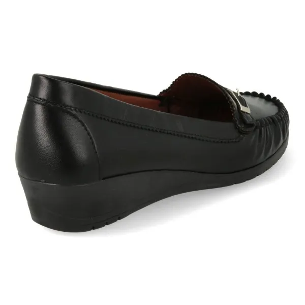 MOCASINES MUJER CUÑA NEGRO MOD. MARION