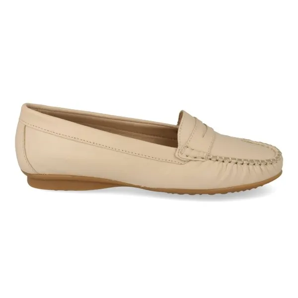 MOCASINES MUJER PLANOS MOD. SELMA BEIGE