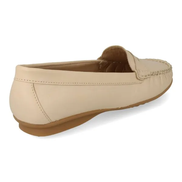 MOCASINES MUJER PLANOS MOD. SELMA BEIGE