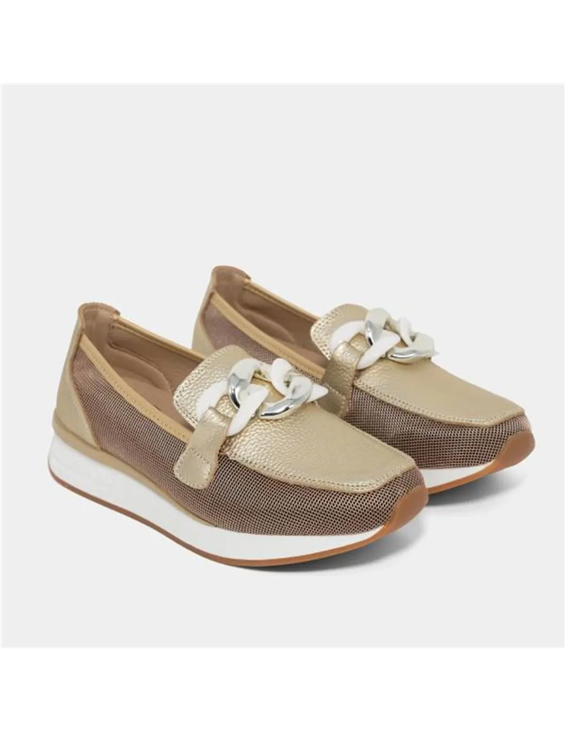 MOCASINES MUJER THE HAPPY MONK VANITY 011 ORO