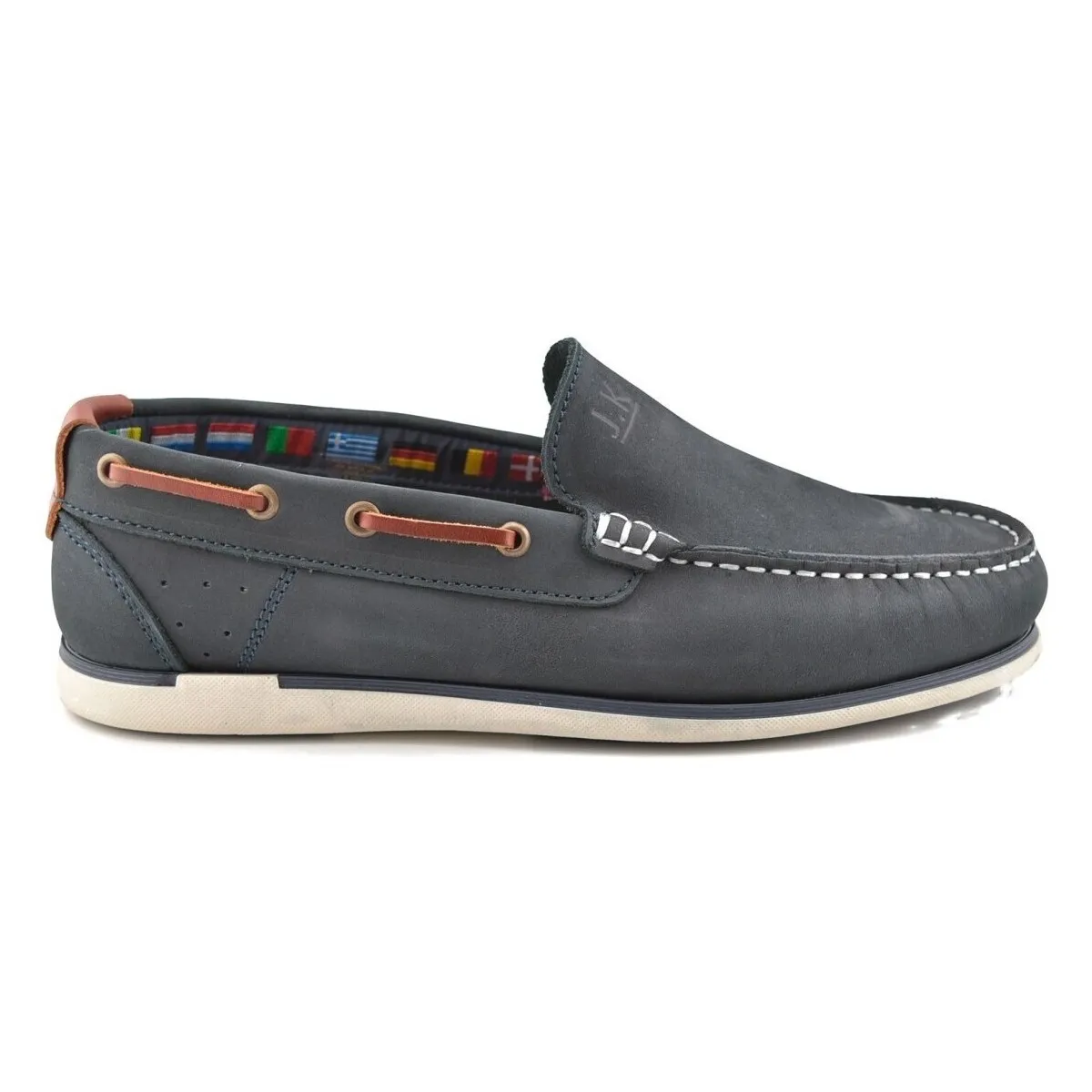 Mocasines Náuticos de piel azules by