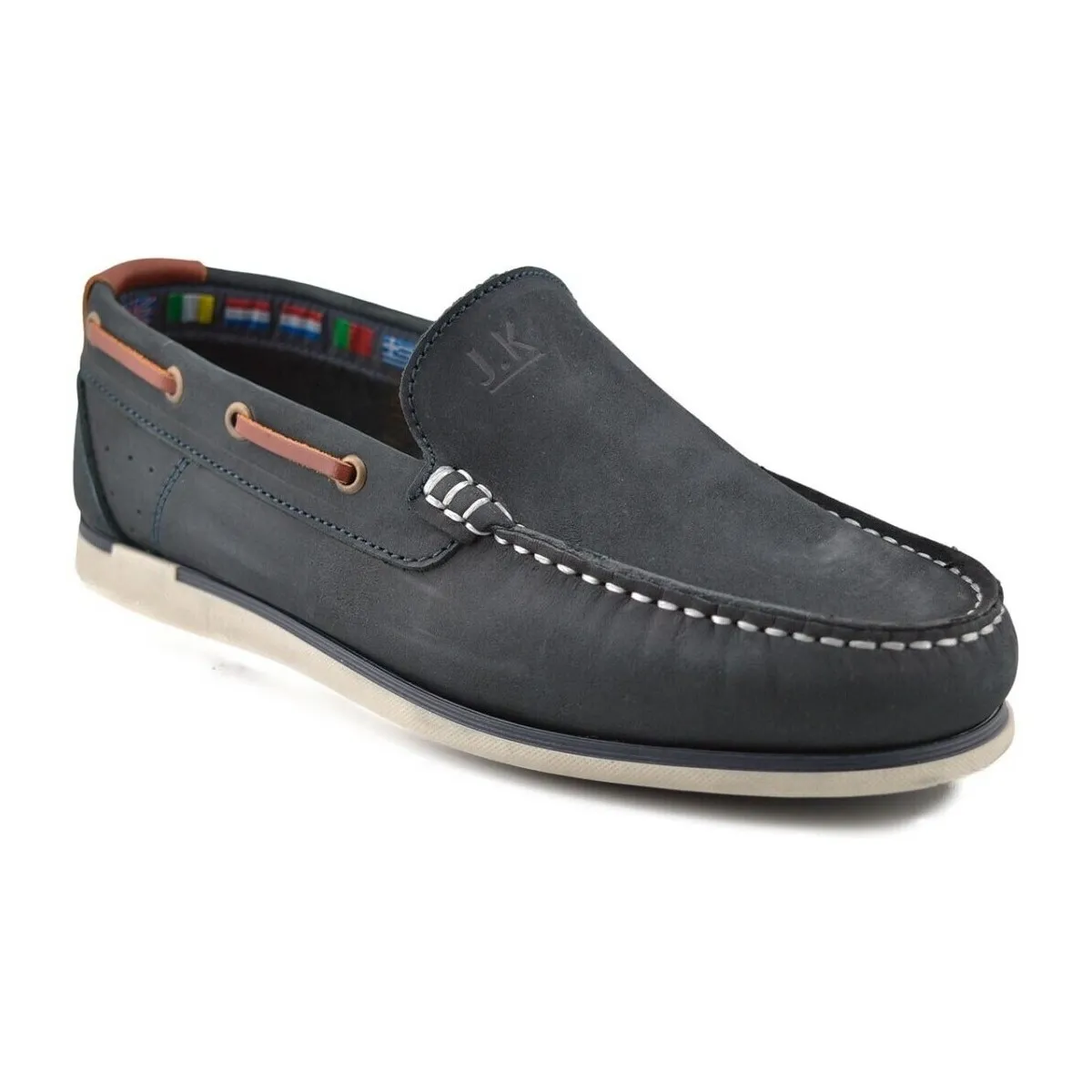 Mocasines Náuticos de piel azules by