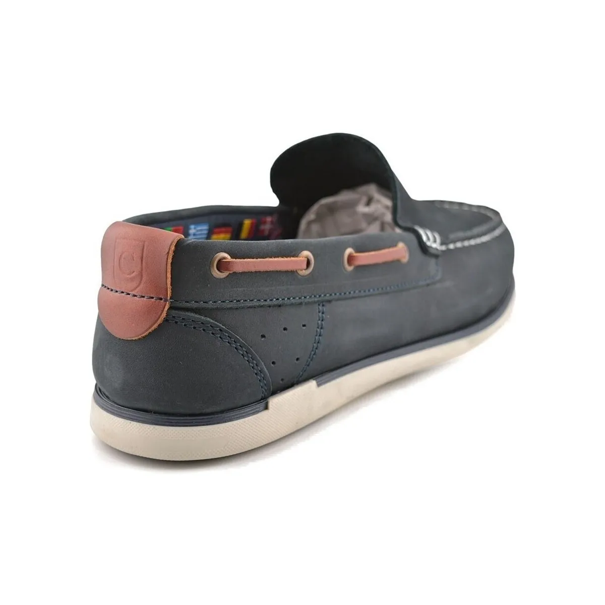 Mocasines Náuticos de piel azules by