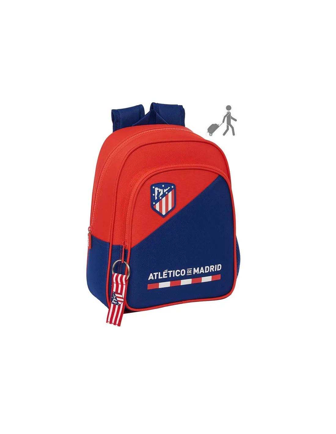 Mochila infantil Atlético de Madrid adaptable a carro escolar