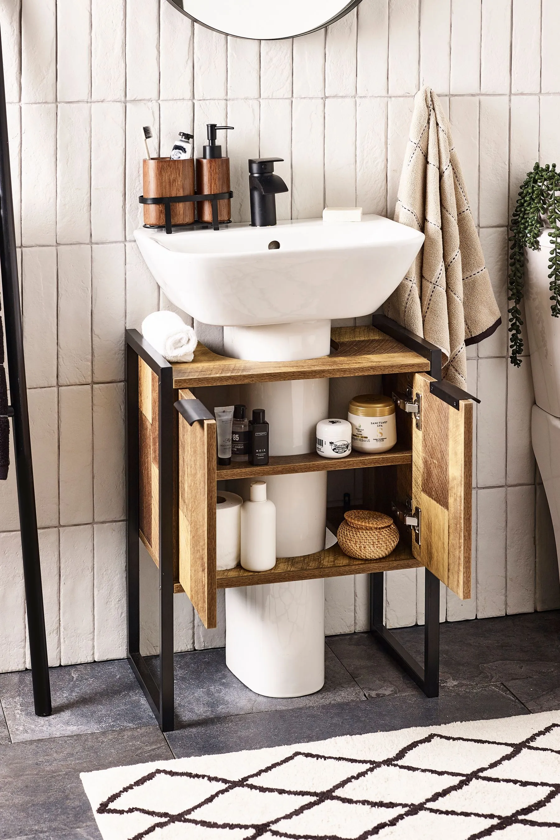 Mueble para debajo del fregadero con efecto roble del Bronx