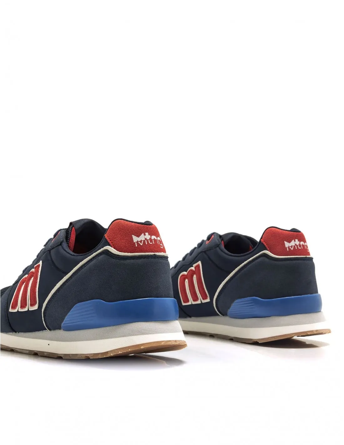 MUSTANG Zapatillas Casual Hombre Azul Logo Rojo