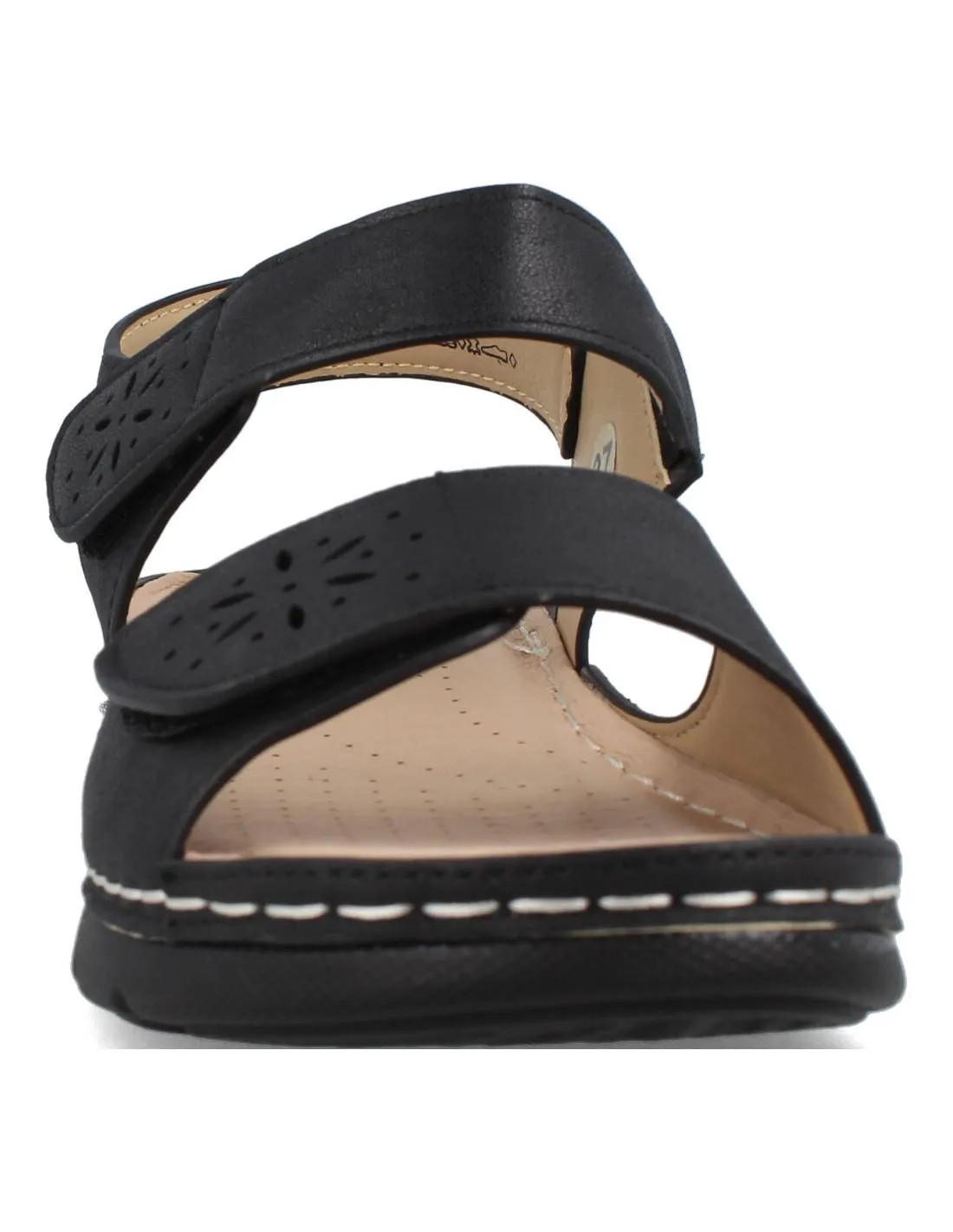 MYSOFT  SANDALIA VELCROS NEGRO