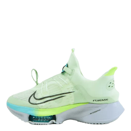 NIKE AIR ZOOM TEMPO NEXT% FLYEASE W BARELY VOLT/BLACKDYNAMIC TURQ