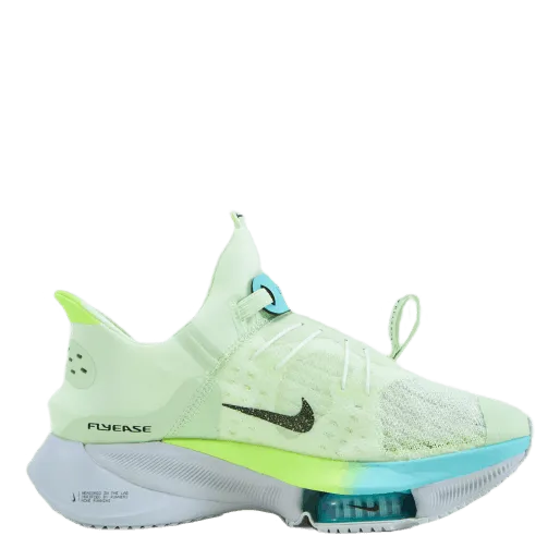 NIKE AIR ZOOM TEMPO NEXT% FLYEASE W BARELY VOLT/BLACKDYNAMIC TURQ
