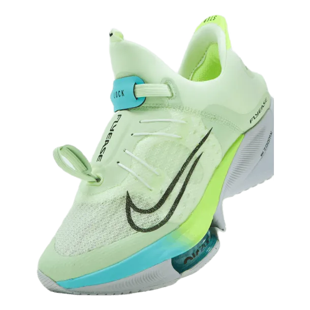 NIKE AIR ZOOM TEMPO NEXT% FLYEASE W BARELY VOLT/BLACKDYNAMIC TURQ