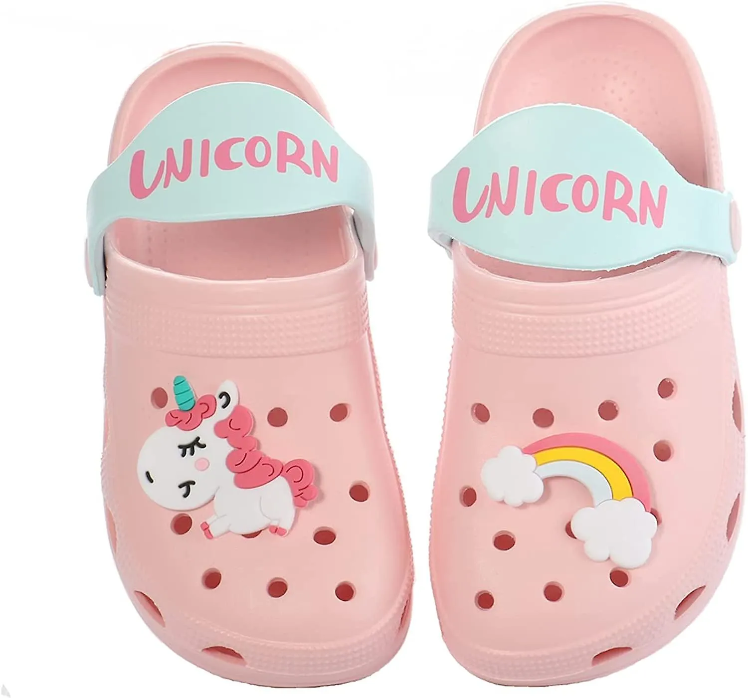 NIñOS PEQUEñOS UNICORNIO ZUECOS ZAPATILLAS SANDALIAS, ANTIDESLIZANTES NIñAS NIñOS ZUECOS TOBOGáN ZAPATOS DE JARDíN LIGEROS SLIP