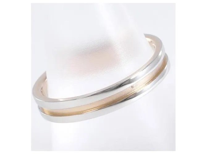 Otras joyas & Other Stories Nina Ricci PT900 K18Anillo de diamantes PG, 15 tamaño, 4.4g Peso Total en Excelente Estado Plata
