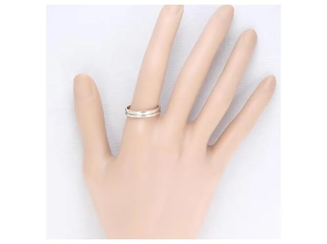 Otras joyas & Other Stories Nina Ricci PT900 K18Anillo de diamantes PG, 15 tamaño, 4.4g Peso Total en Excelente Estado Plata