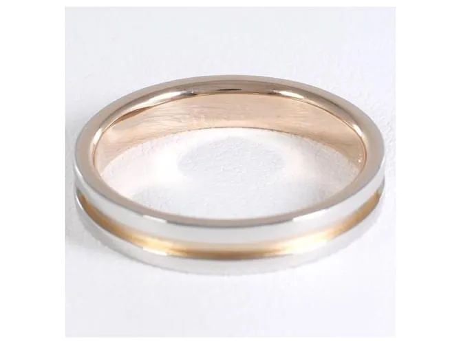 Otras joyas & Other Stories Nina Ricci PT900 K18Anillo de diamantes PG, 15 tamaño, 4.4g Peso Total en Excelente Estado Plata