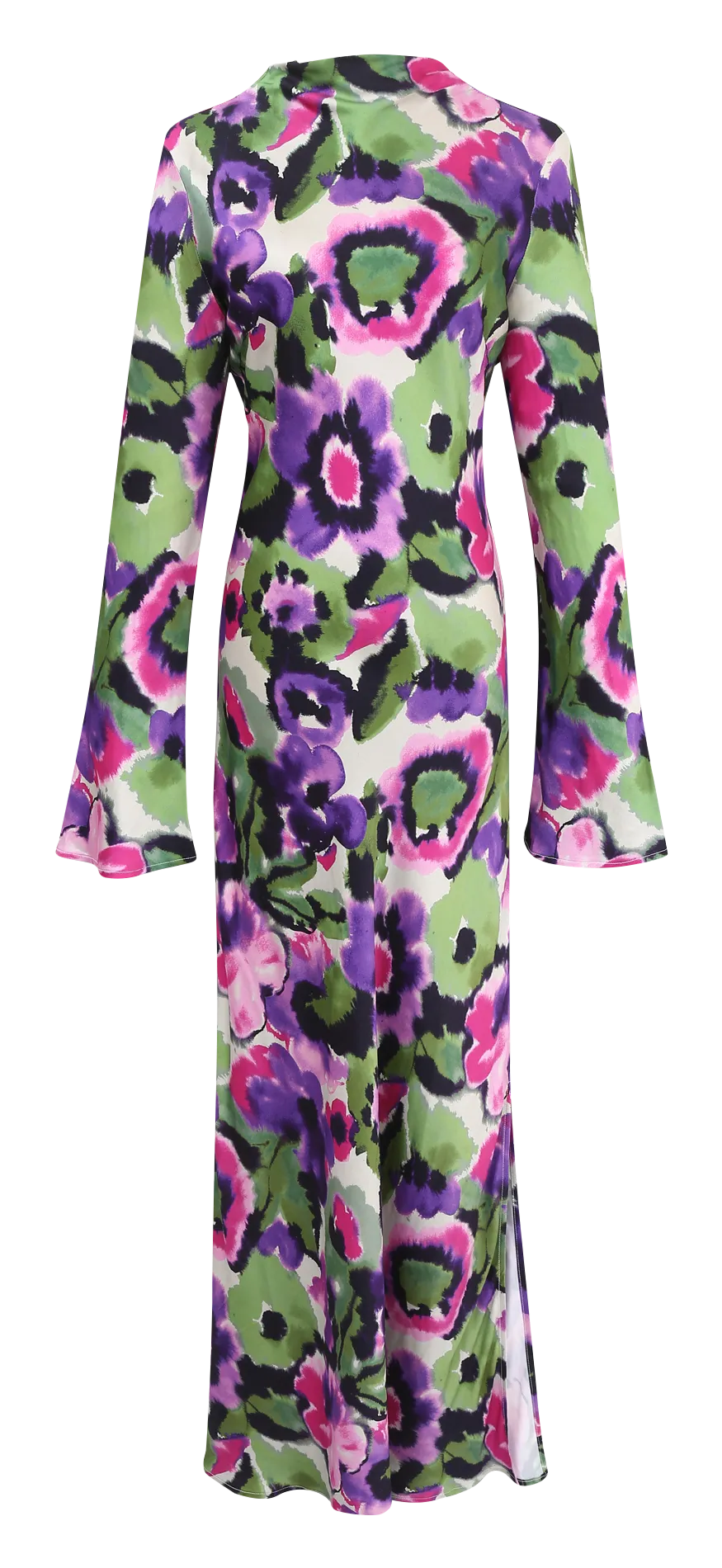 PAMELIA  VESTIDO LARGO AJUSTADO ESTAMPADO EN MULTICOLOR