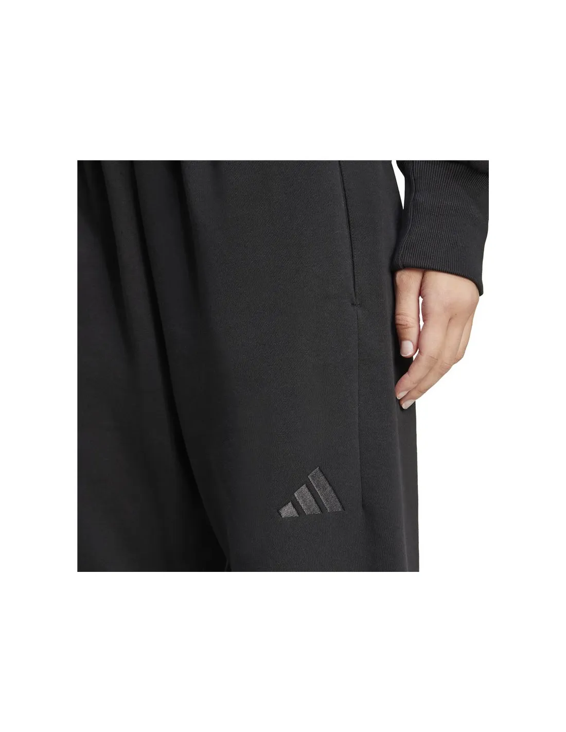 Pantalones adidas All Szn Fleece Barrel Leg Mujer Negro