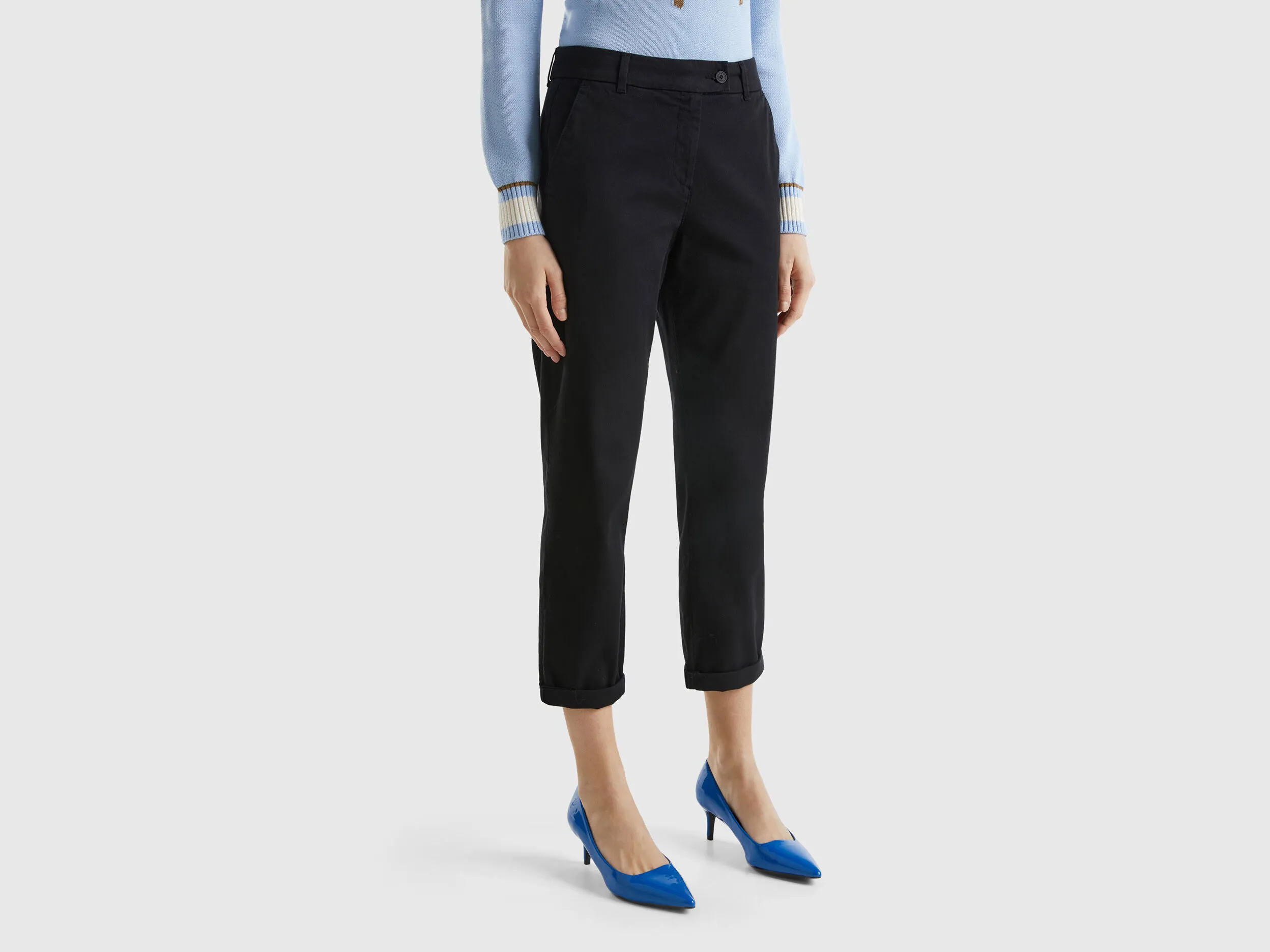 Pantalones chinos de algodón elástico