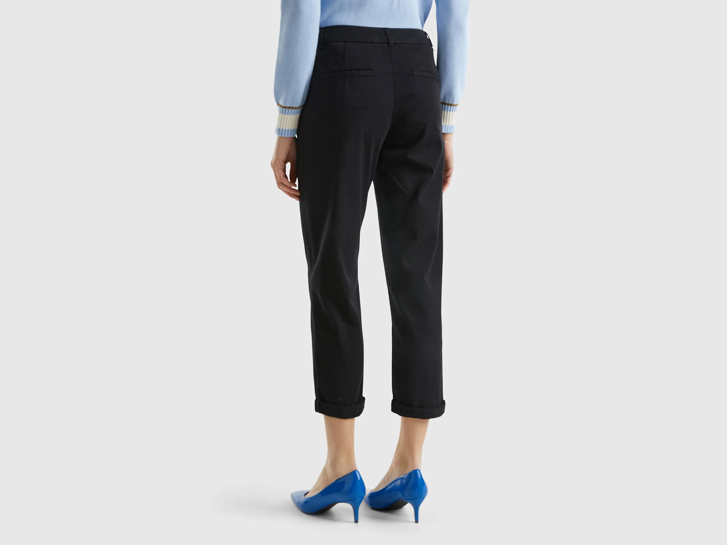 Pantalones chinos de algodón elástico