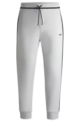 Pantalones de chándal de algodón con cinta y logo