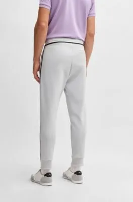 Pantalones de chándal de algodón con cinta y logo