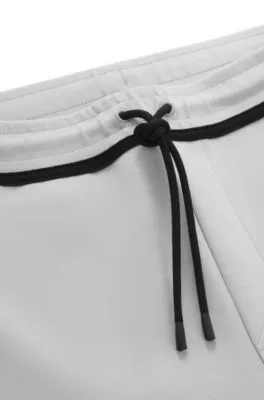 Pantalones de chándal de algodón con cinta y logo