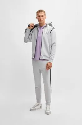 Pantalones de chándal de algodón con cinta y logo