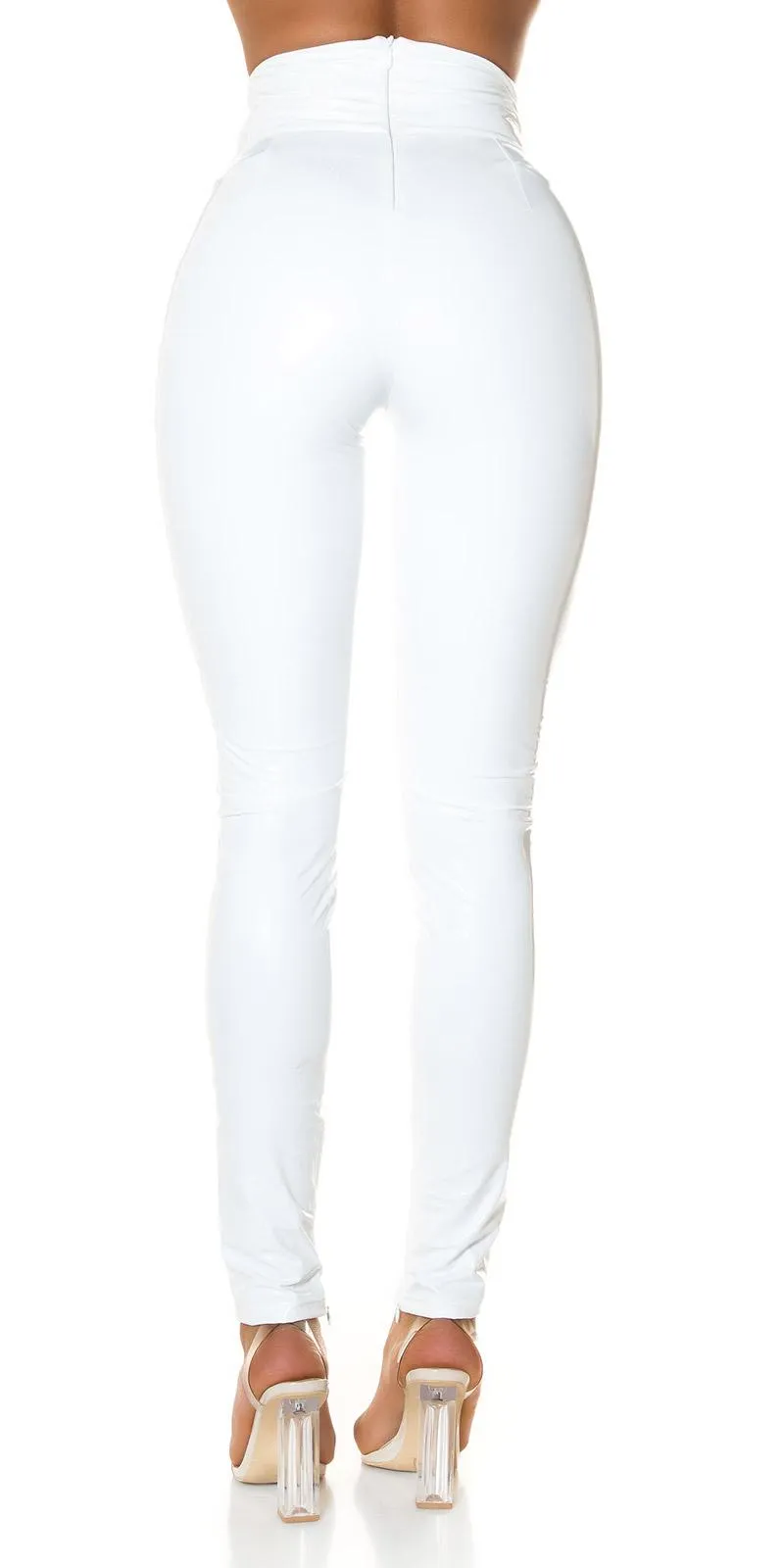 Pantalón Latex cintura alta Blanco
