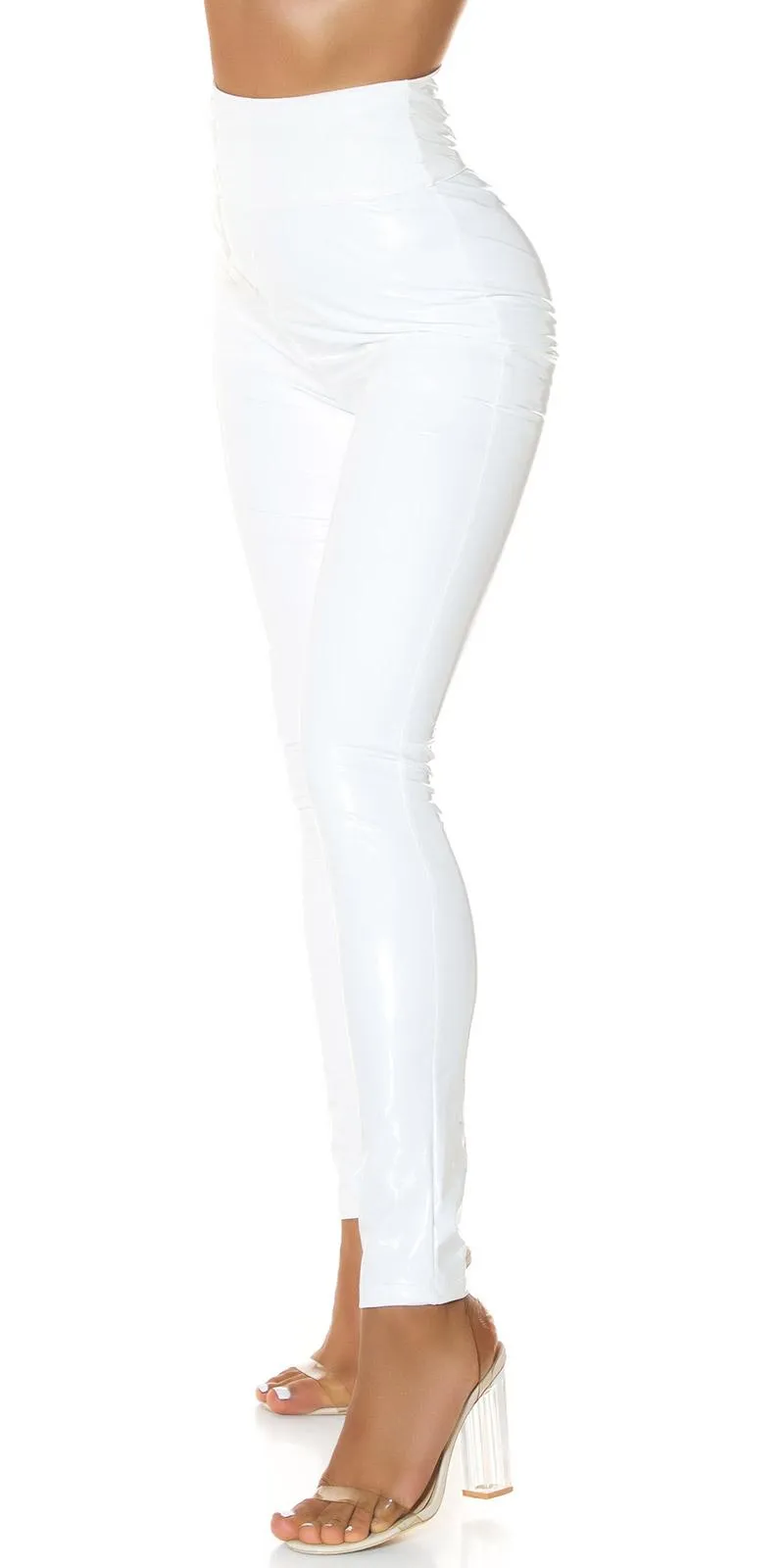 Pantalón Latex cintura alta Blanco