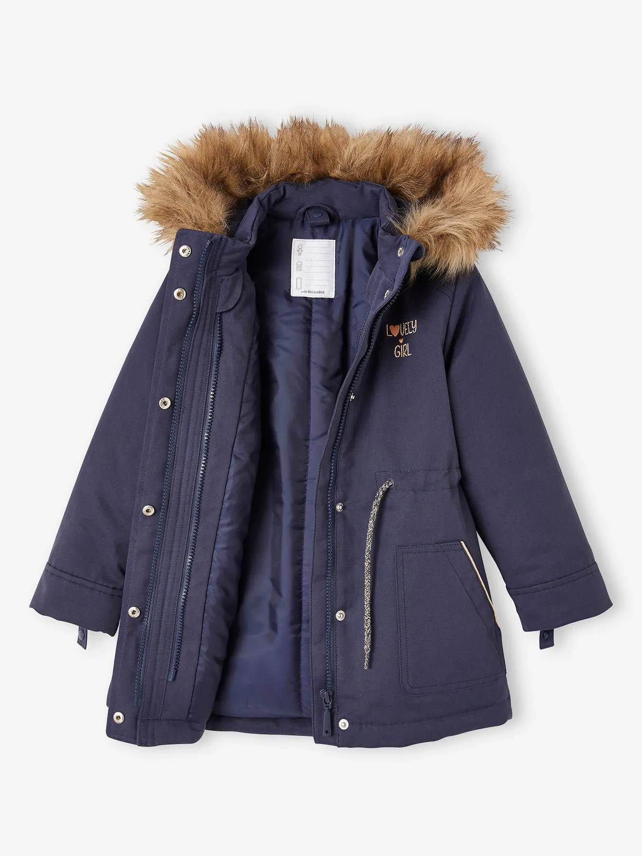 Parka con capucha 3 en 1, niña