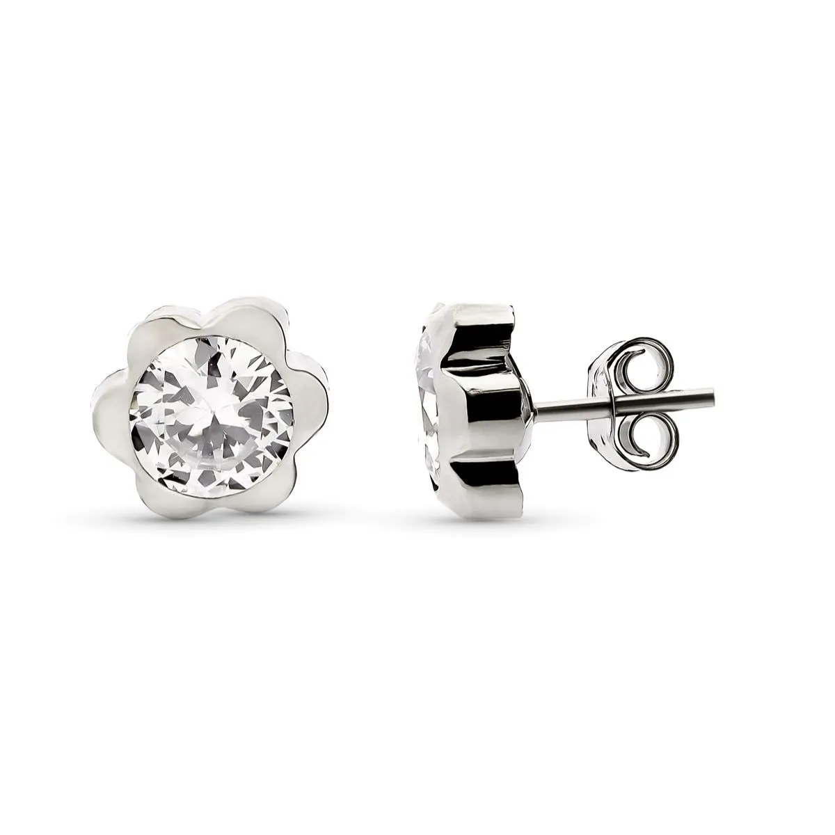 Pendientes Oro Blanco 9 kt.