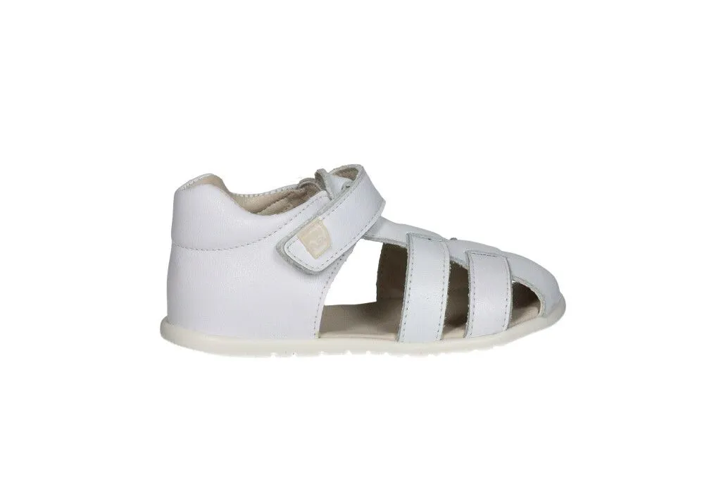 Pepito Velcro Piel Blanco Aberturas Laterales
