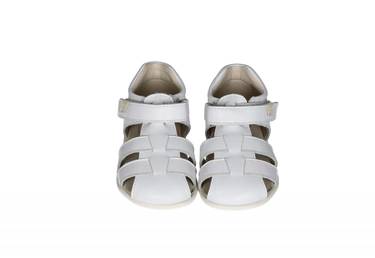 Pepito Velcro Piel Blanco Aberturas Laterales