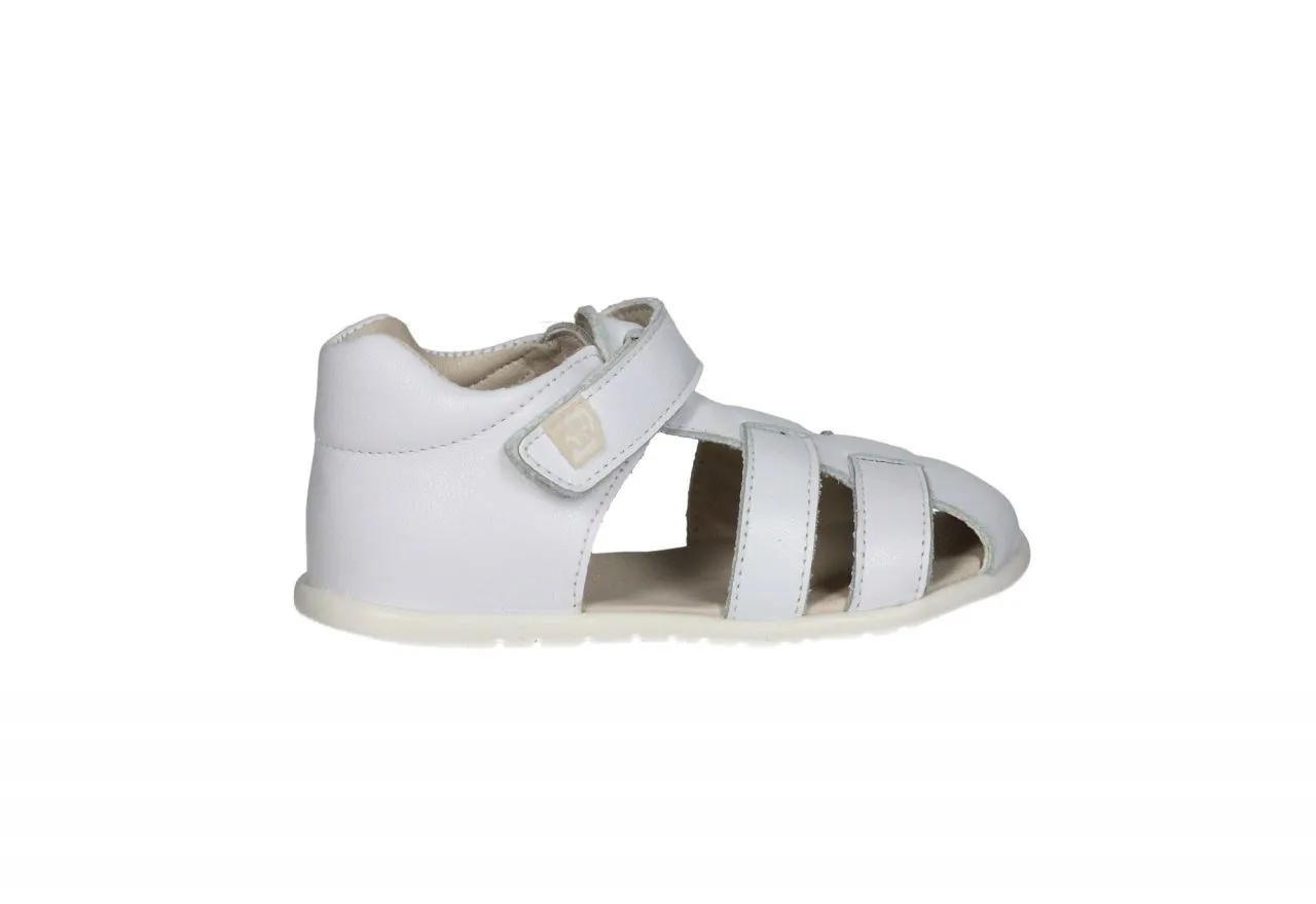 Pepito Velcro Piel Blanco Aberturas Laterales