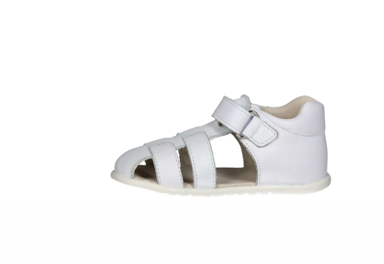Pepito Velcro Piel Blanco Aberturas Laterales