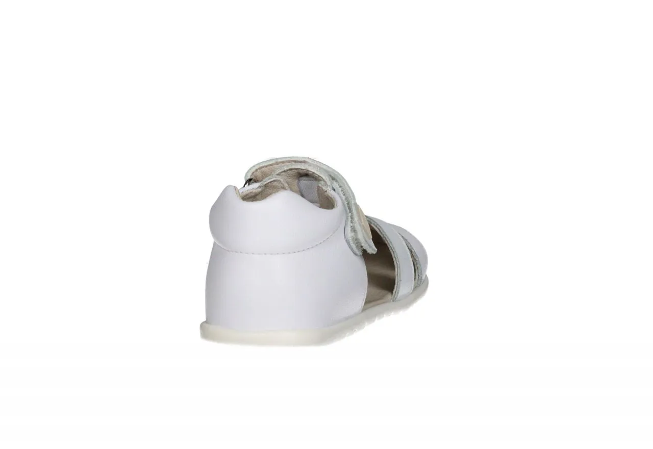 Pepito Velcro Piel Blanco Aberturas Laterales