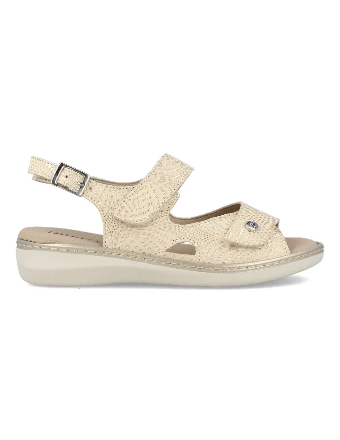 PITILLOS  SANDALIA DOBLE VELCRO ORO