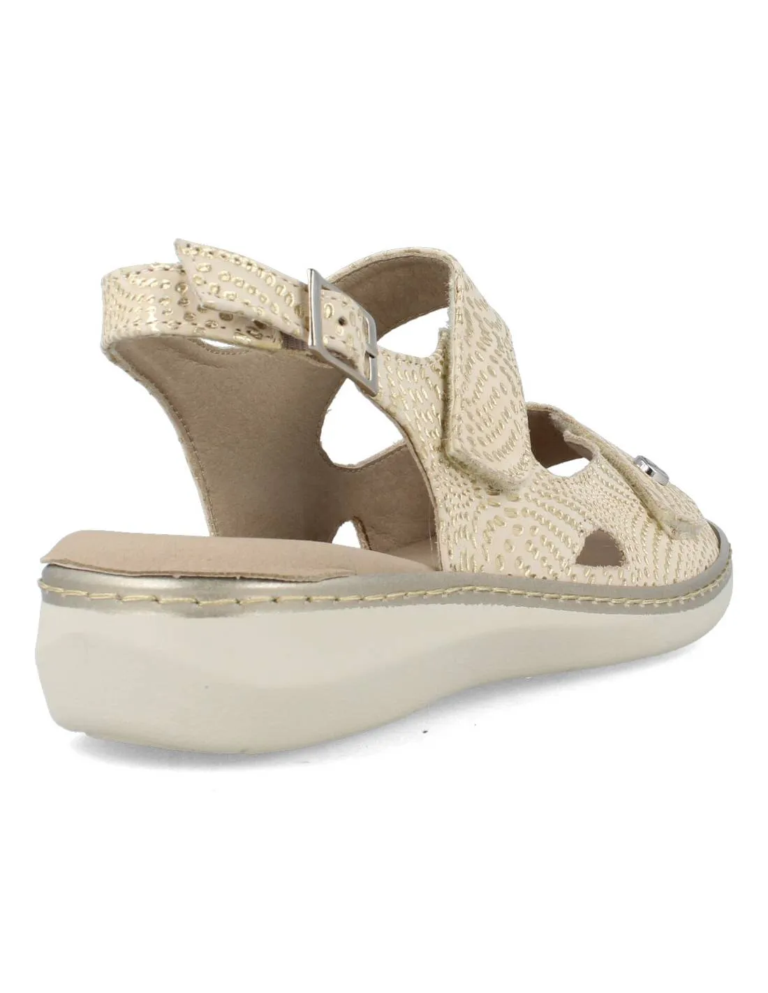 PITILLOS  SANDALIA DOBLE VELCRO ORO