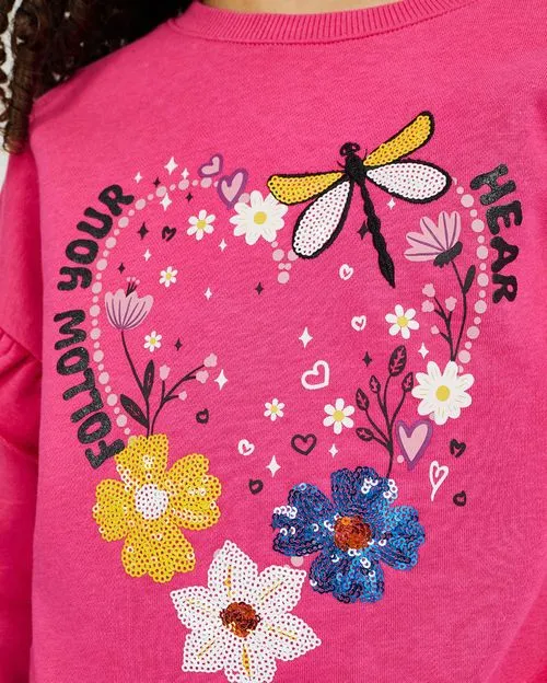 Polera Niña Lucia Fucsia