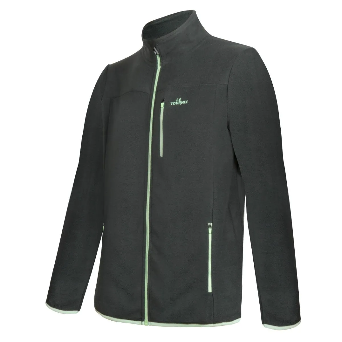 Polerón Polar Outdoor Hombre La Tournee Gris Oscuro