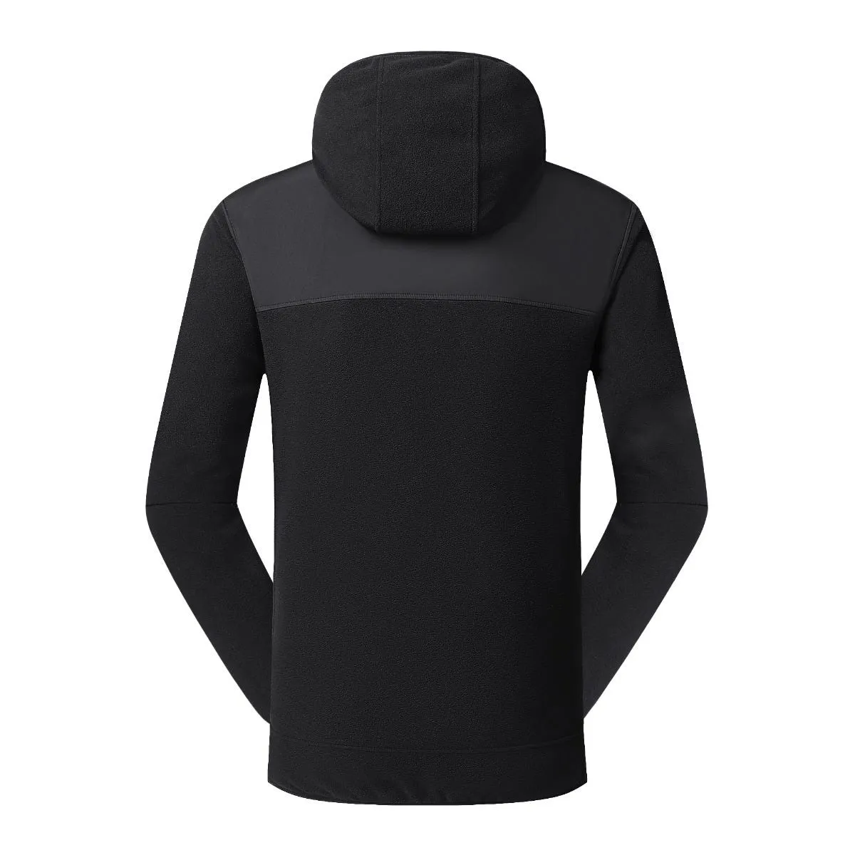 Polerón Polar Outdoor Hombre New Balance Full Zip Negro