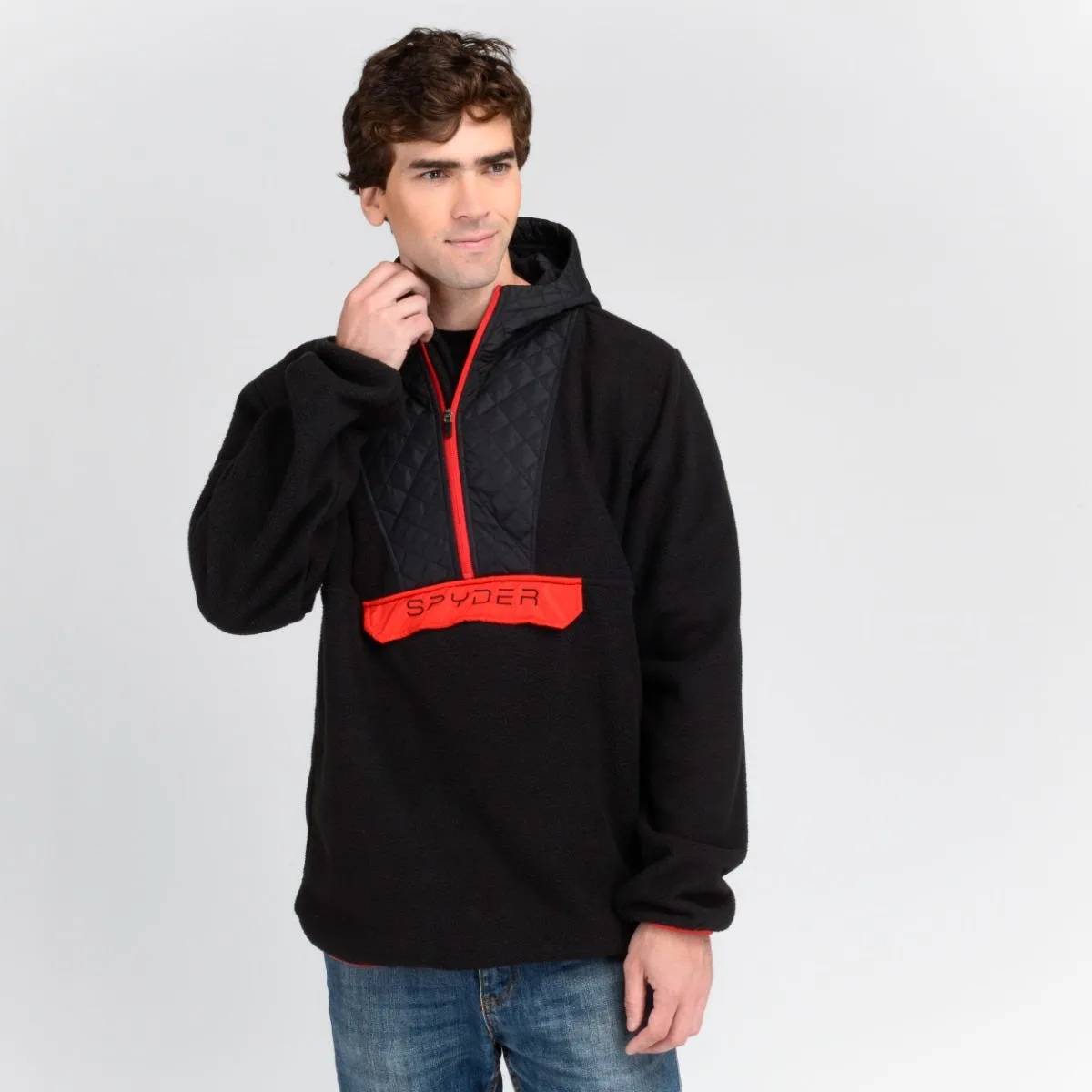 Polerón Polar Outdoor Hombre Spyder Speed Fleace Negro