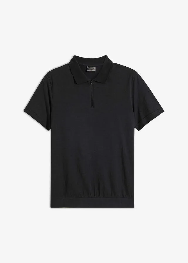 Polo con puños Negro