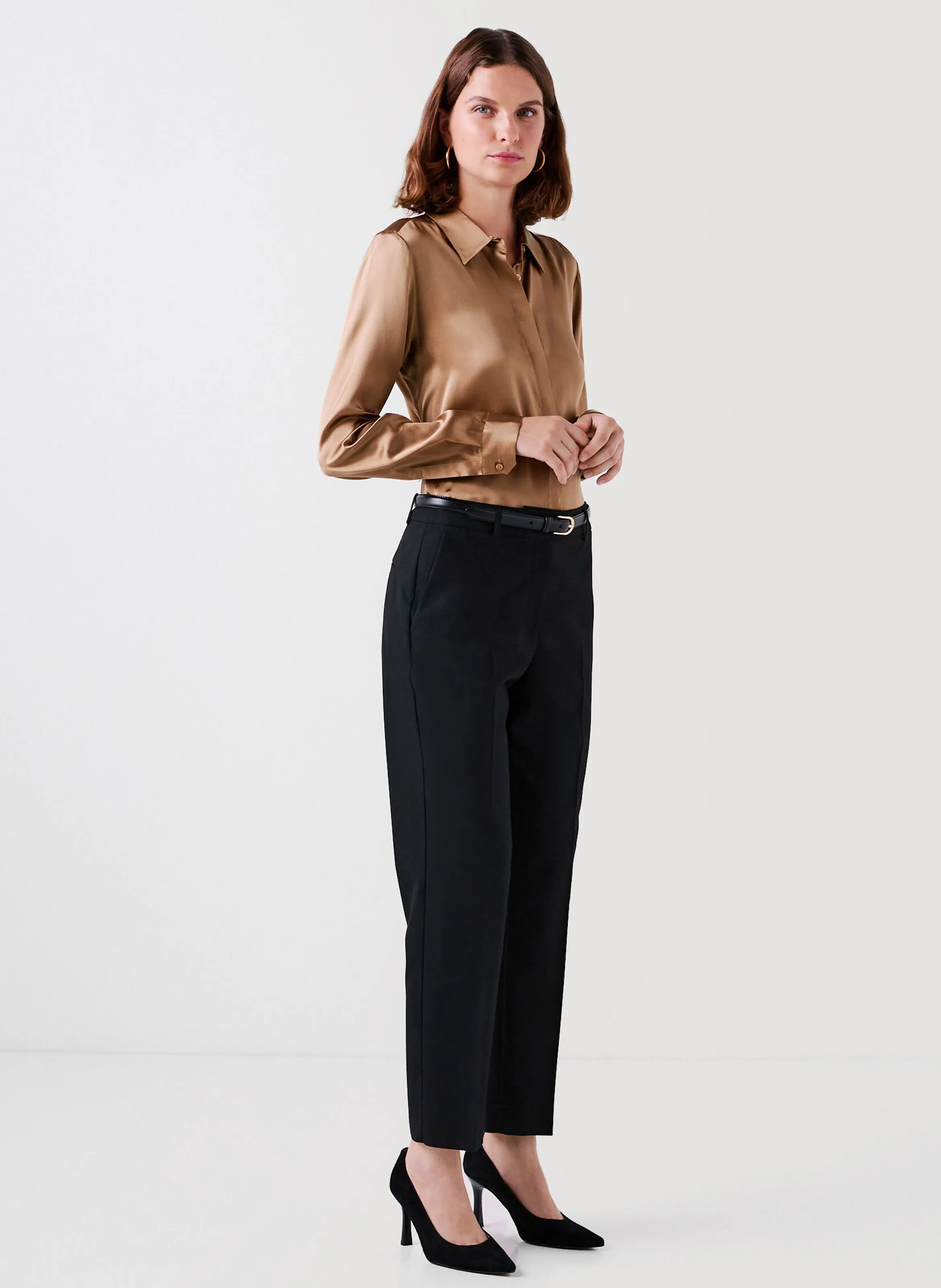 PVANDINE  PANTALóN DE PINZAS EN NEGRO