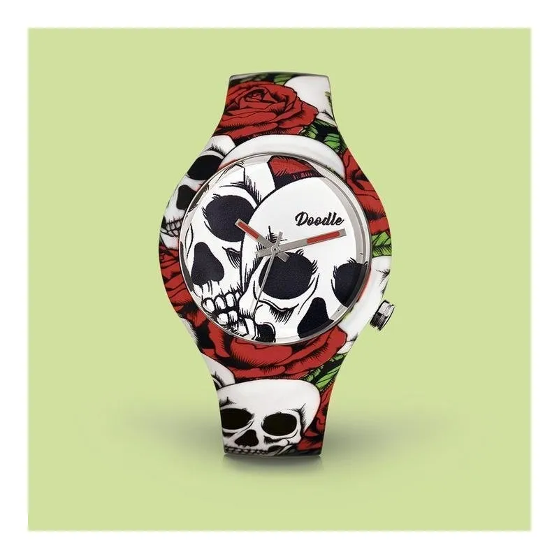 Reloj Doodle 39mm Rosas y Calaveras DOSK001
