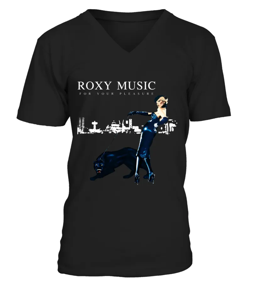 RK70S100BK. FOR YOUR PLEASURE ( 1973)  ROXY MUSIC CAMISETA CUELLO EN V UNISEX