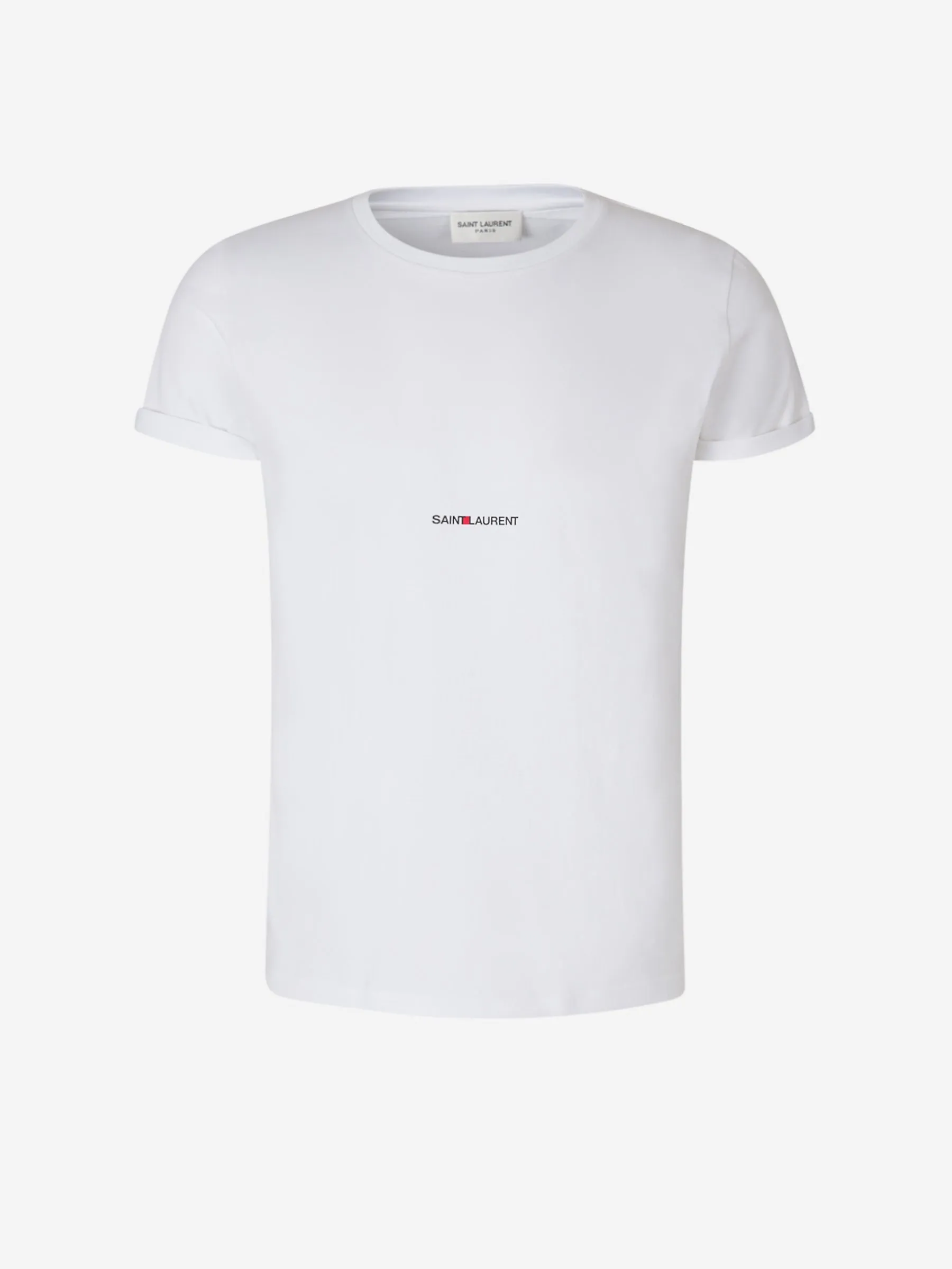Saint Laurent Camiseta Logo Algodón